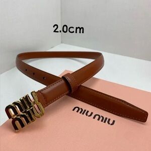 Miu Miu Women’s Brown Leather Belt size 90